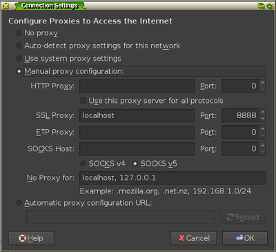 Network configuration for the SSL proxy