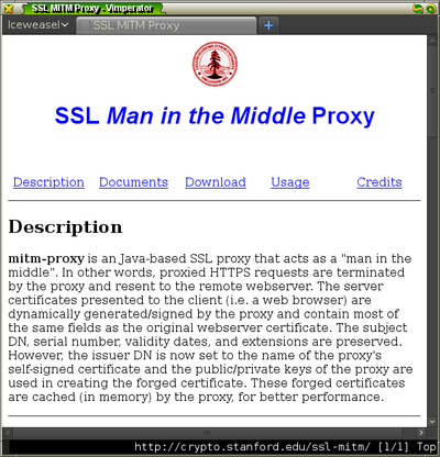 SSL Man in the Middle Proxy software website